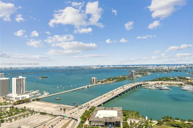 a view of a city and lake