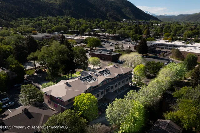 an aerial view of multiple house