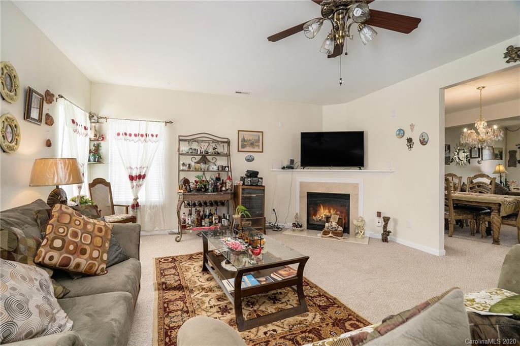 10901 Slalom Hill Road Charlotte, NC 28278 - Photo 10 of 36 a living room with furniture a fireplace and a flat screen tv