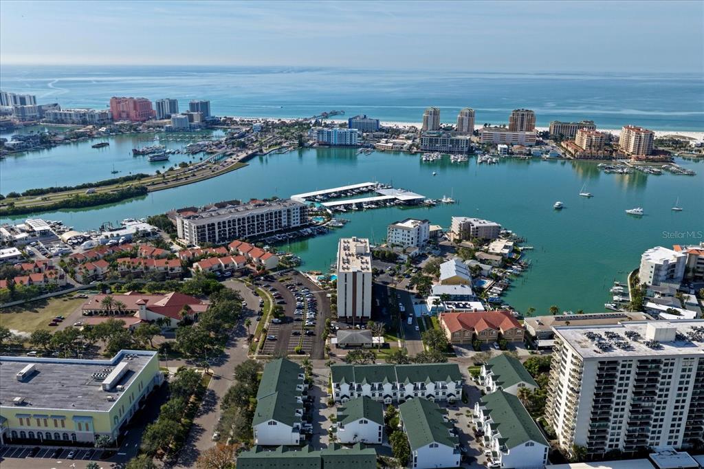 255 Dolphin Point, Unit 508 Clearwater Beach, FL 33767 - Photo 35 of 40 an aerial view of a city