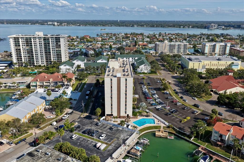 255 Dolphin Point, Unit 508 Clearwater Beach, FL 33767 - Photo 39 of 40 an aerial view of a city