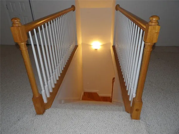 a view of an entryway with staircase