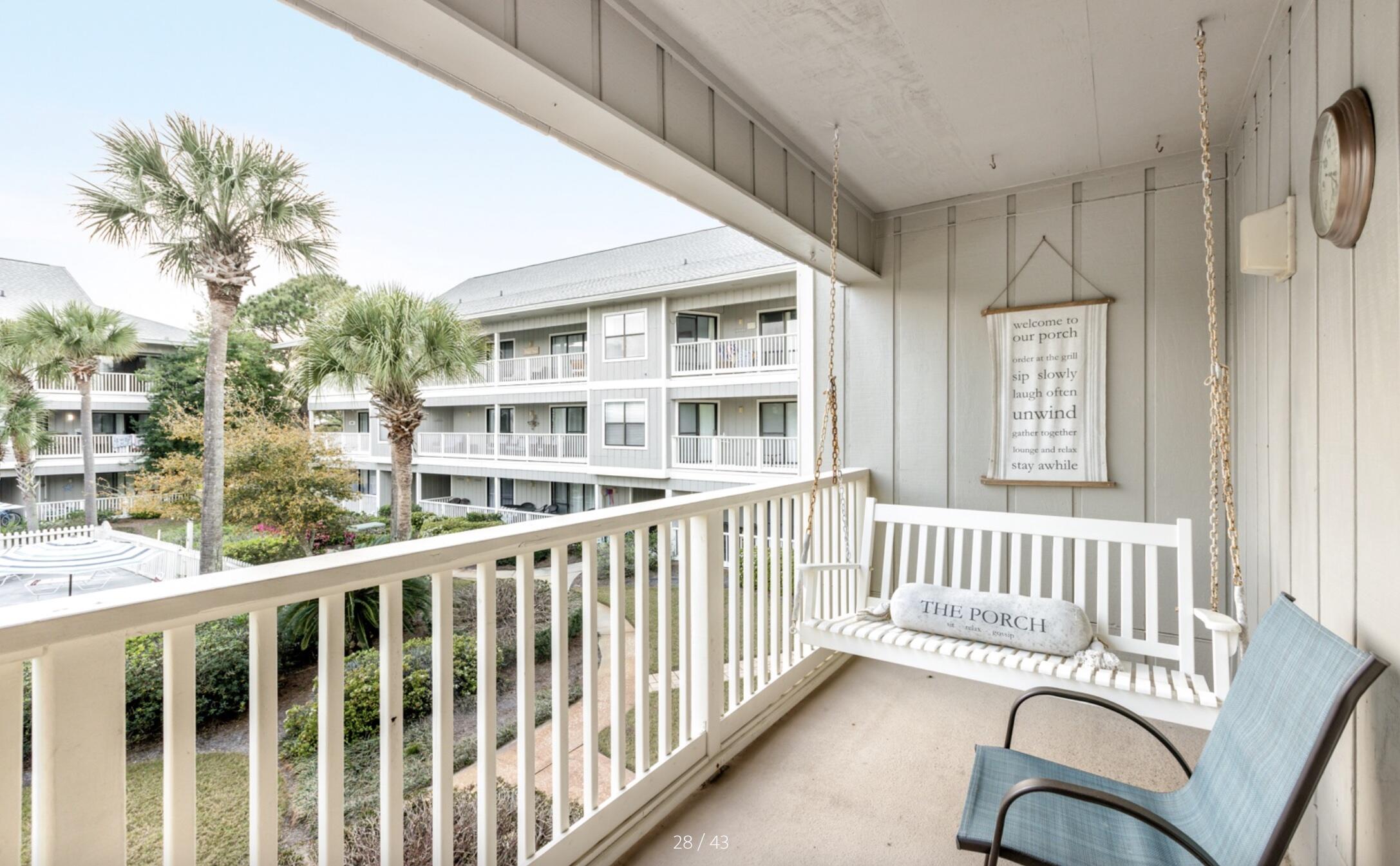 3799 East County Highway 30A, Unit E12 Santa Rosa Beach, FL 32459 - Photo 3 of 34 a view of a balcony with furniture