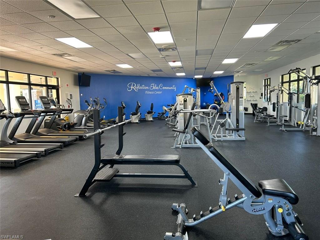 11050 Longwing Drive Fort Myers, FL 33912 - Photo 36 of 43 Workout area with a drop ceiling