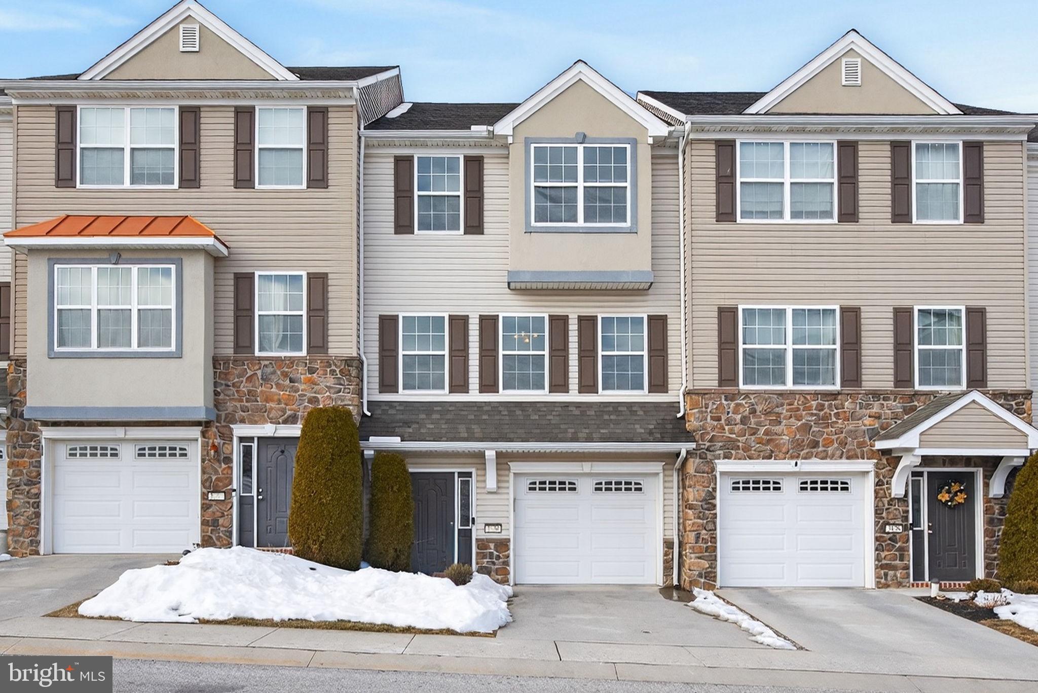 a front view of a residential houses