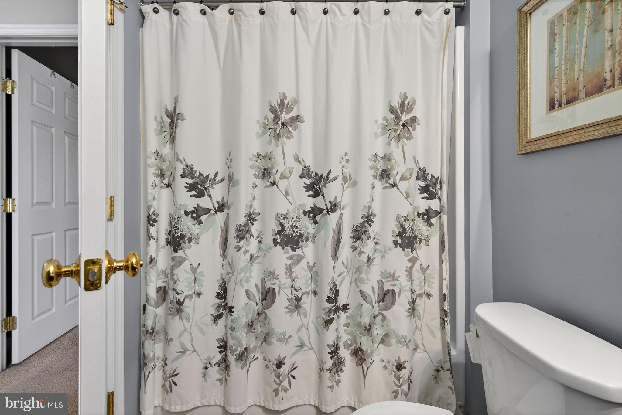 2436 Schultz Way, Unit 19 York, PA 17402 - Photo 20 of 30 a bathroom with a shower curtain and a toilet