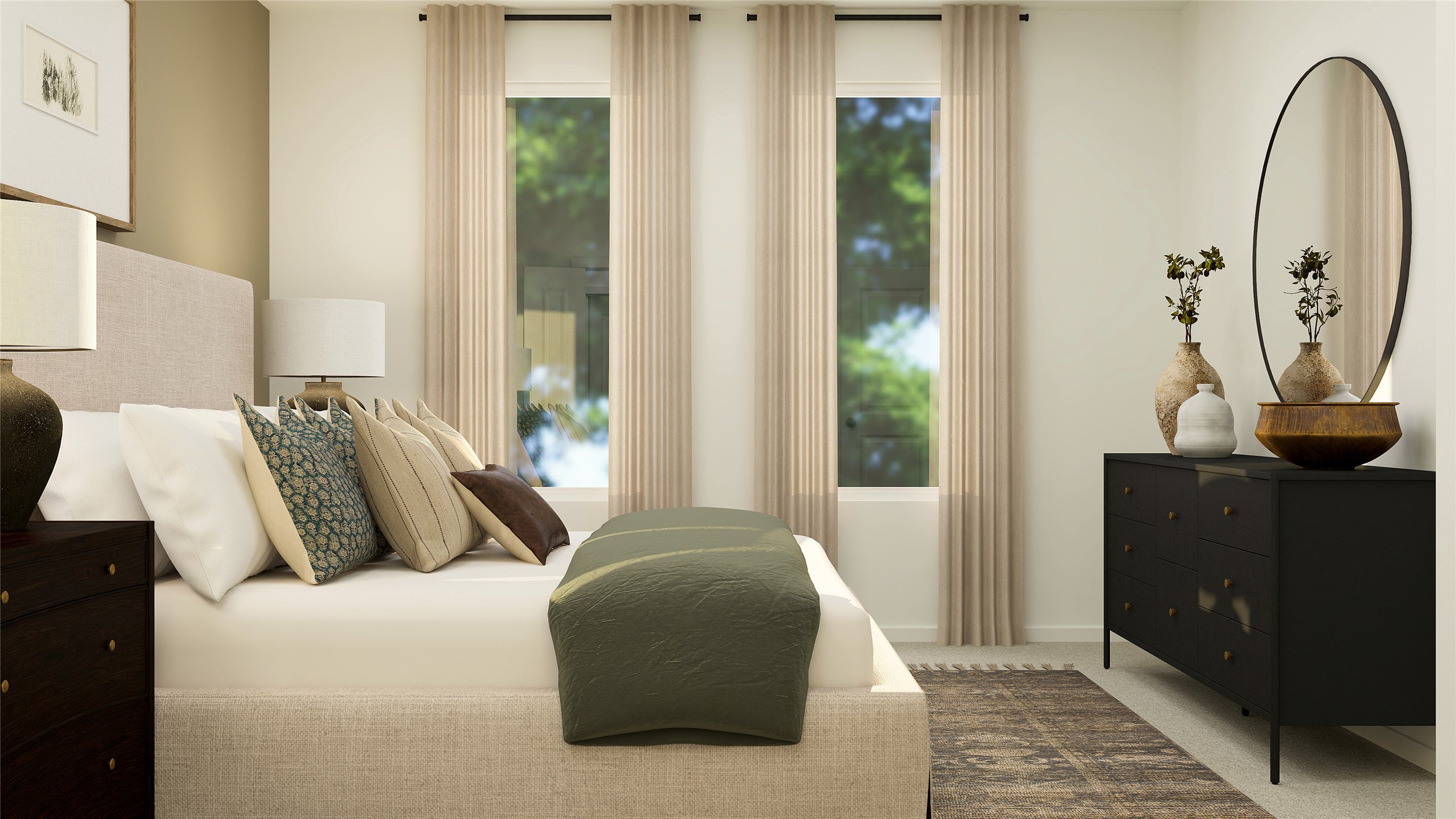 17911 Prairie Falcon Way, Unit 7 Pflugerville, TX 78660 - Photo 20 of 25 a bedroom with bed and glass door