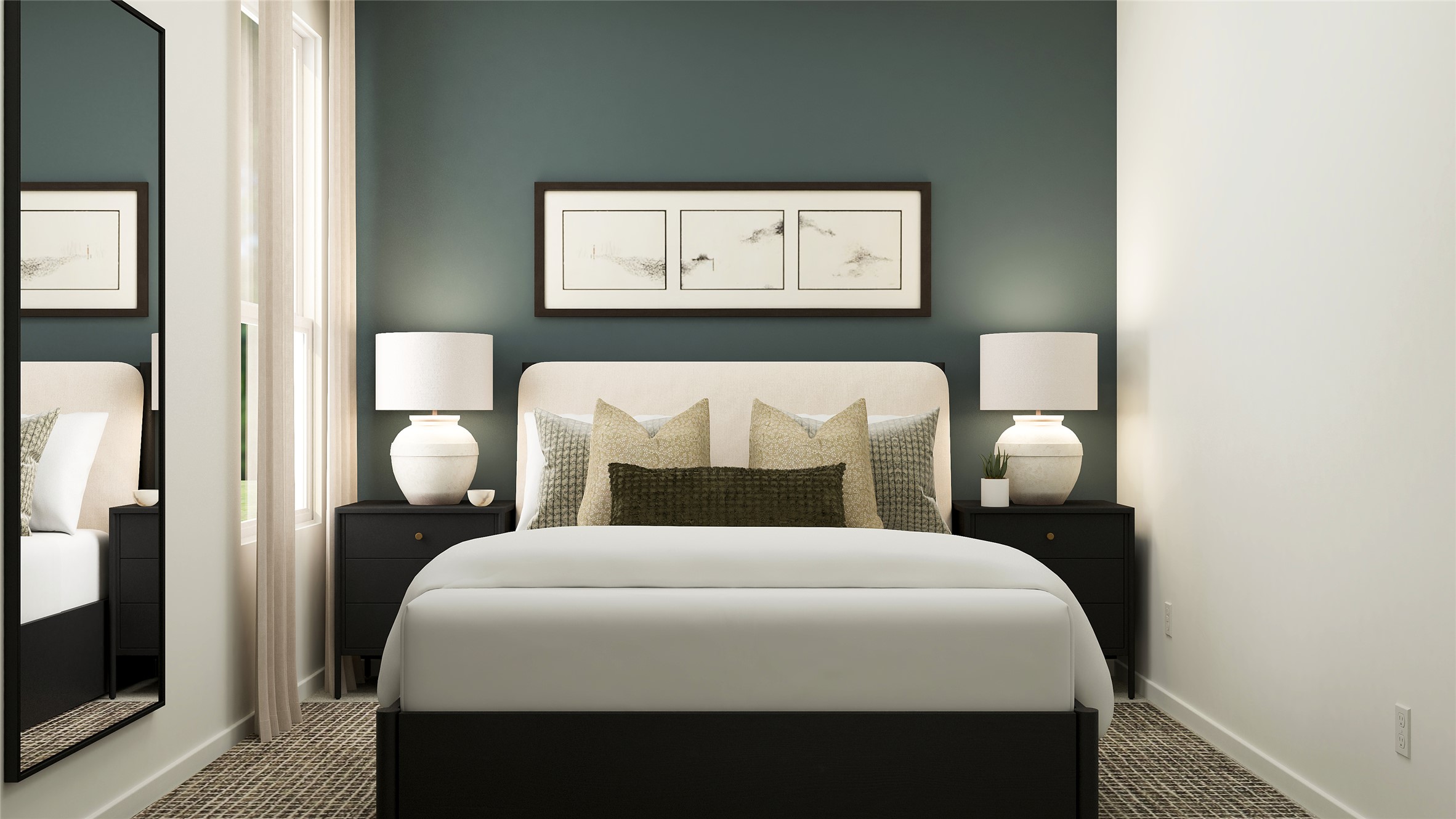 17911 Prairie Falcon Way, Unit 7 Pflugerville, TX 78660 - Photo 3 of 25 a bedroom with a bed and a painting on the wall