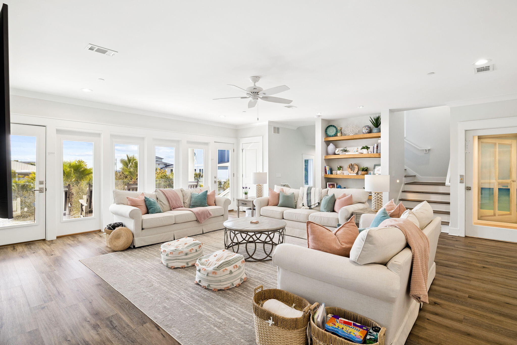 230 Blue Lake Road Santa Rosa Beach, FL 32459 - Photo 53 of 110 a living room with furniture and wooden floor