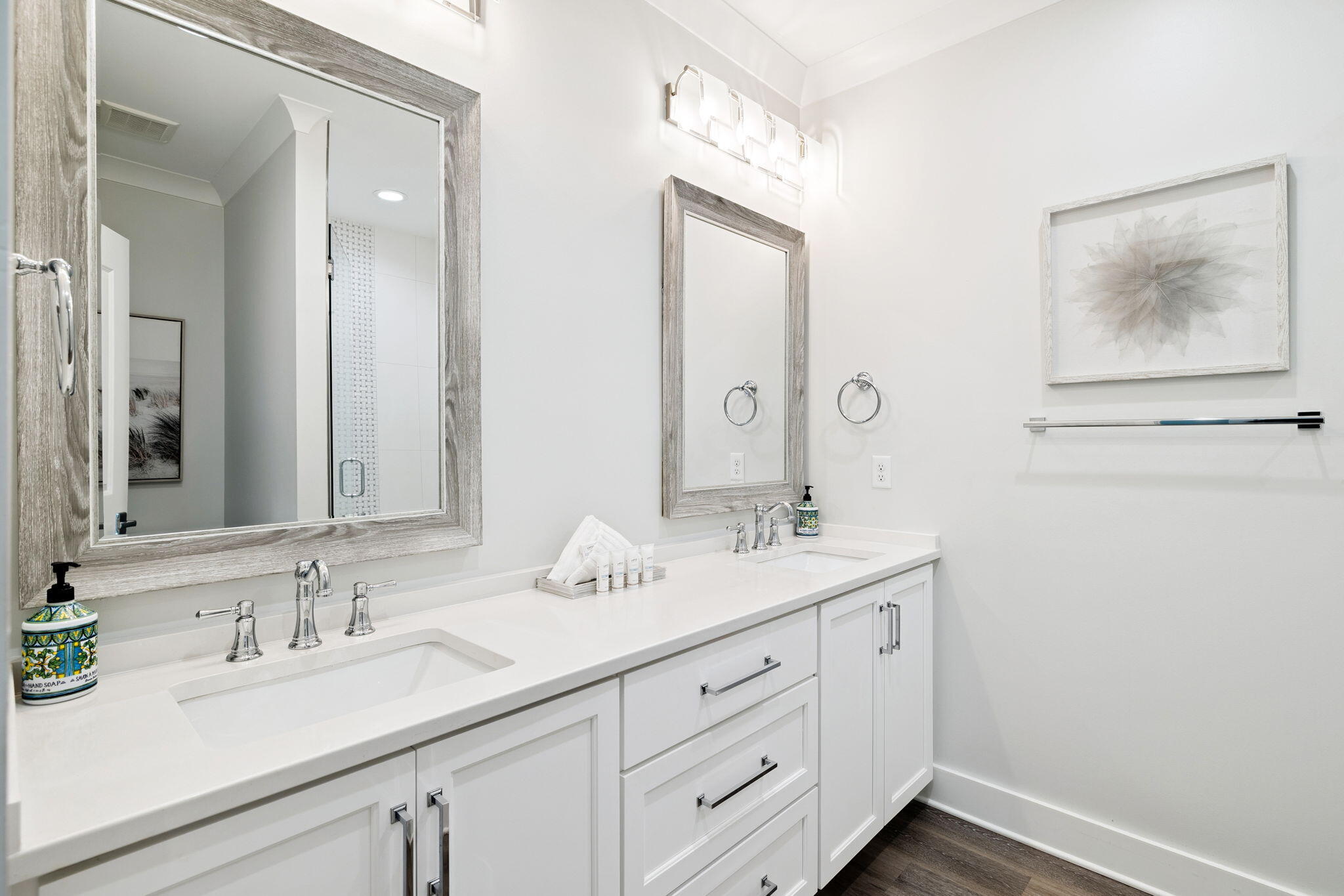 230 Blue Lake Road Santa Rosa Beach, FL 32459 - Photo 83 of 110 a bathroom with a sink and a mirror