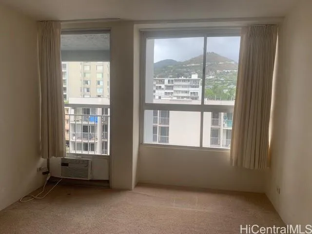 an empty room with a window