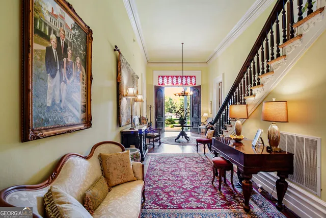 a room with furniture and a window