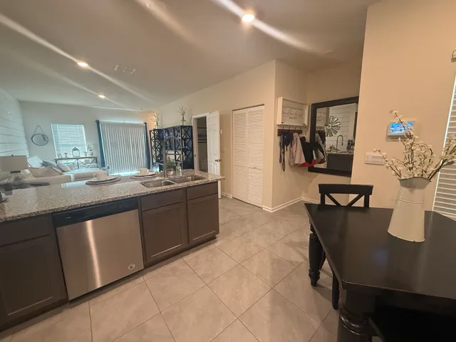 a view of table and chair in room