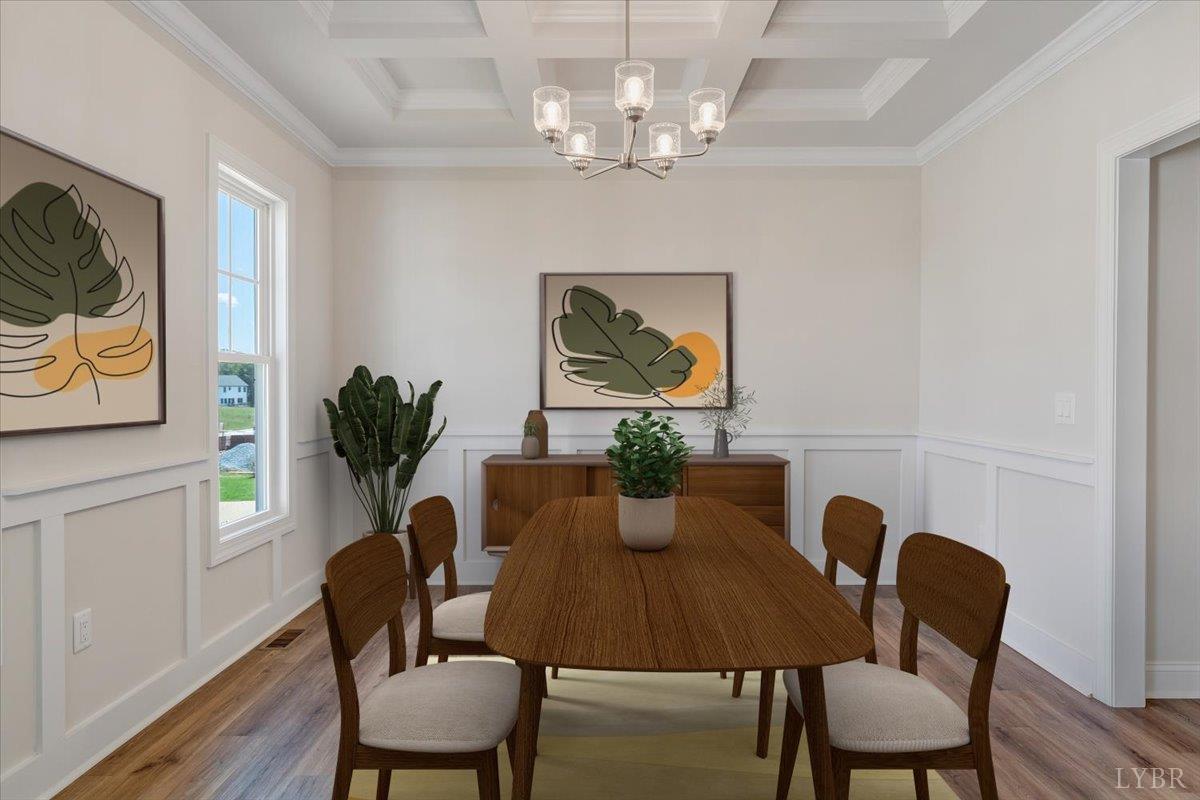 1053 Snowfield Circle Lynchburg, VA 24503 - Photo 4 of 29 a view of a dining room with furniture wooden floor and chandelier