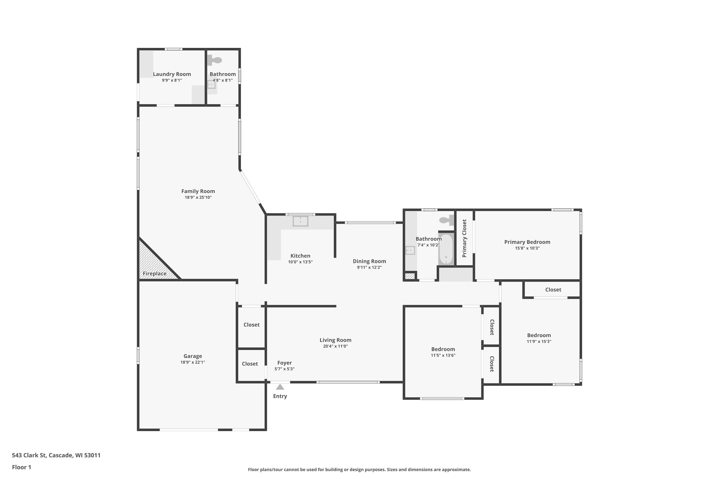 543 Clark Street Cascade, WI 53011 - Photo 24 of 24 floorplan