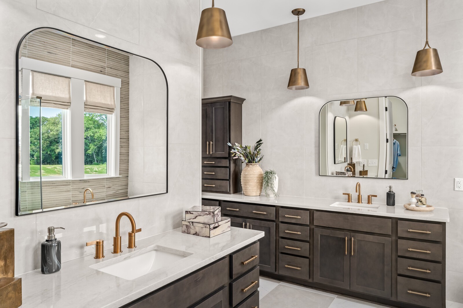 7221 Severide Street Fairview, TN 37062 - Photo 48 of 96 a bathroom with a double vanity sink and a mirror