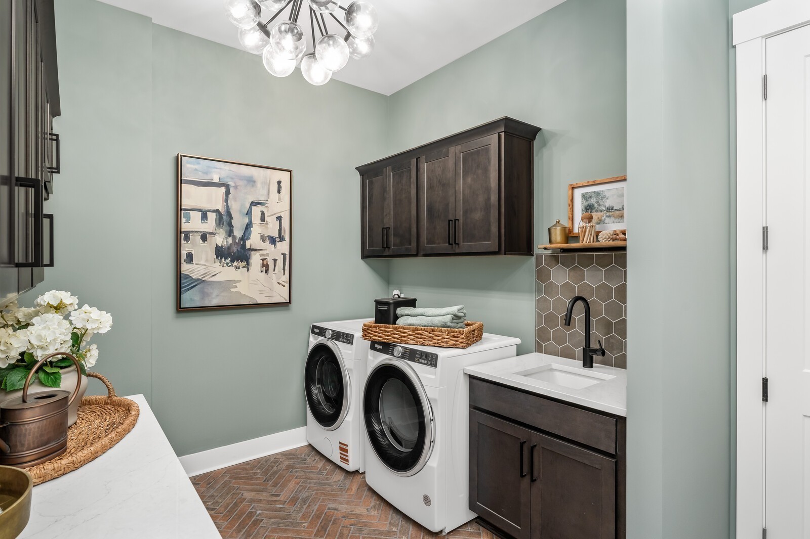 7221 Severide Street Fairview, TN 37062 - Photo 53 of 96 a utility room with sink dryer and washer