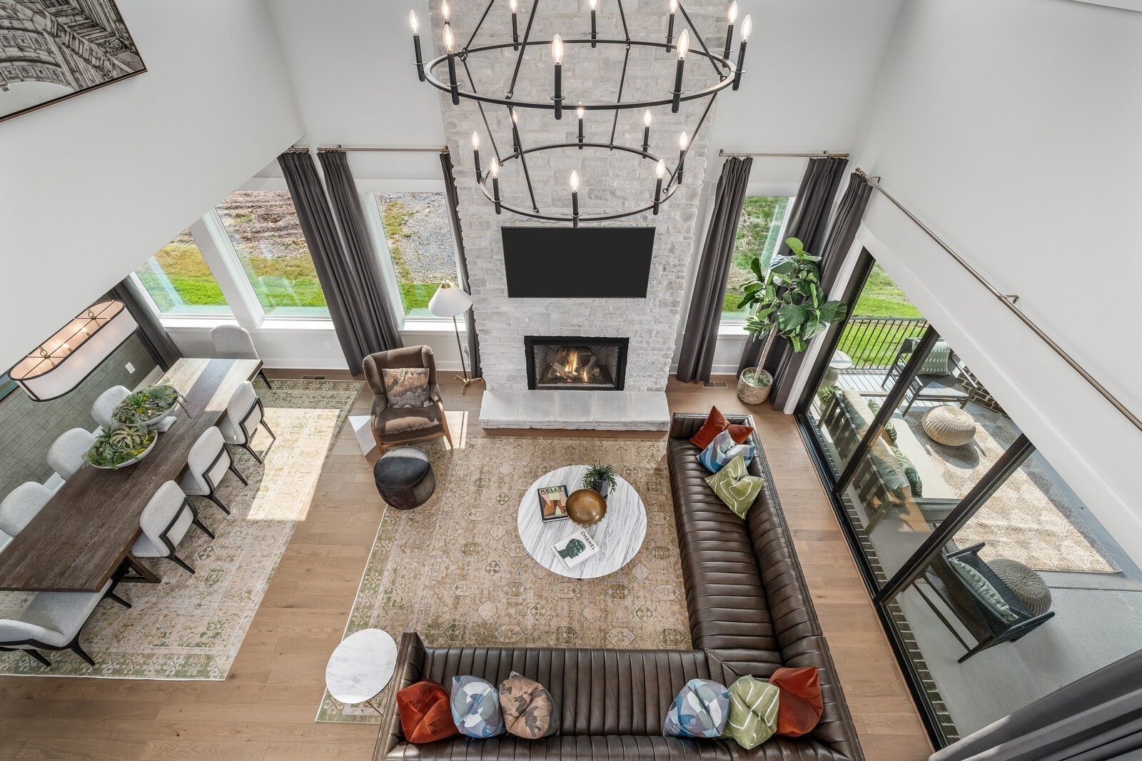 7221 Severide Street Fairview, TN 37062 - Photo 74 of 96 a view of living room with furniture and a fireplace