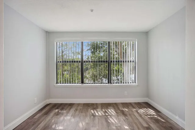 an empty room with a window