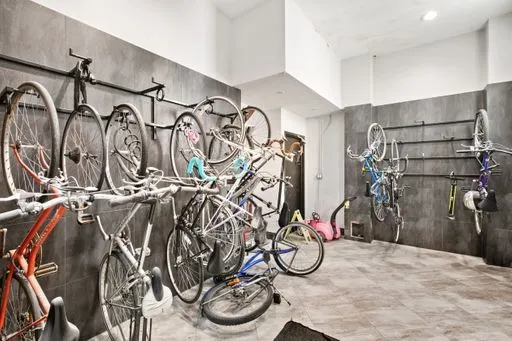 a view of an bike storage