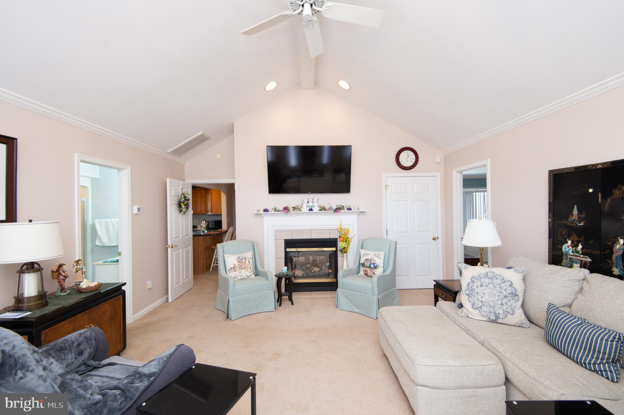 9 Holly Terrace Cambridge, MD 21613 - Photo 4 of 49 a living room with furniture a fireplace and a flat screen tv