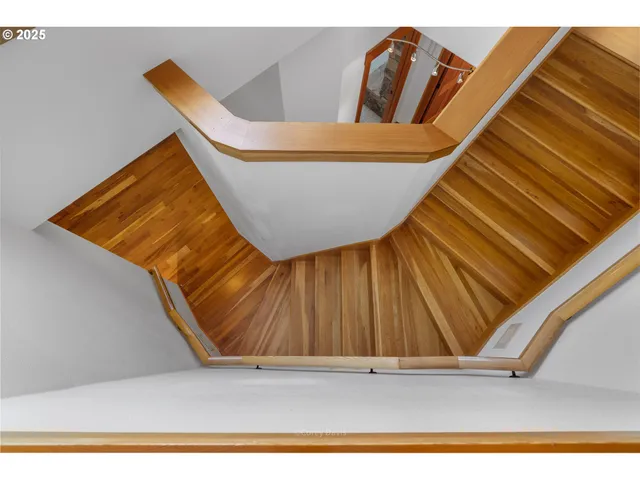a view interior of a house with wooden floor