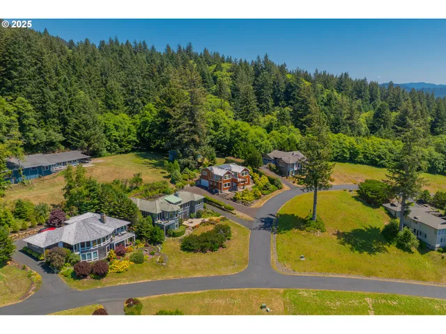a view of a swimming pool with a yard
