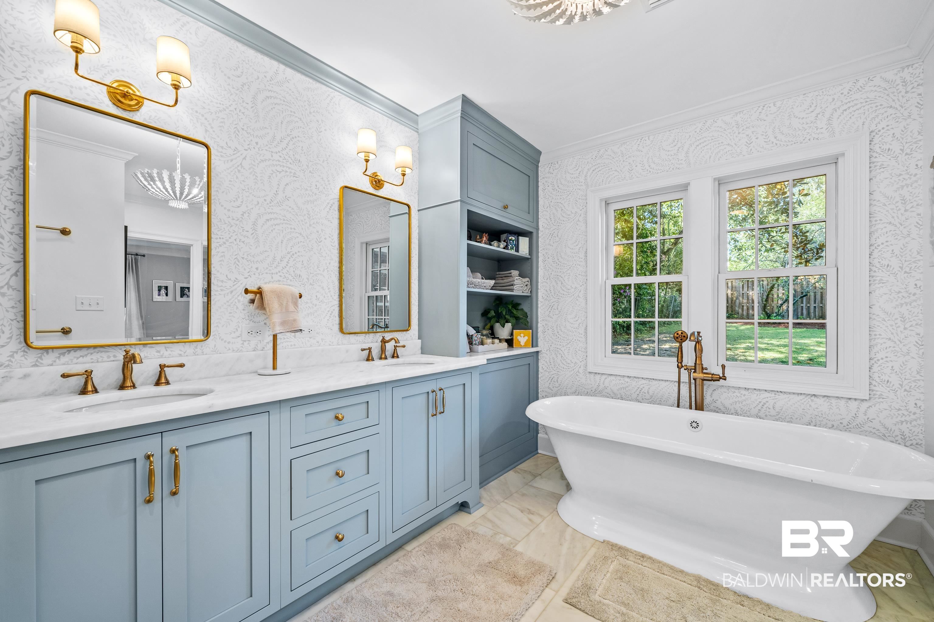 141 Myrtlewood Lane Mobile, AL 36608 - Photo 26 of 44 Bathroom with wallpapered walls and a sink
