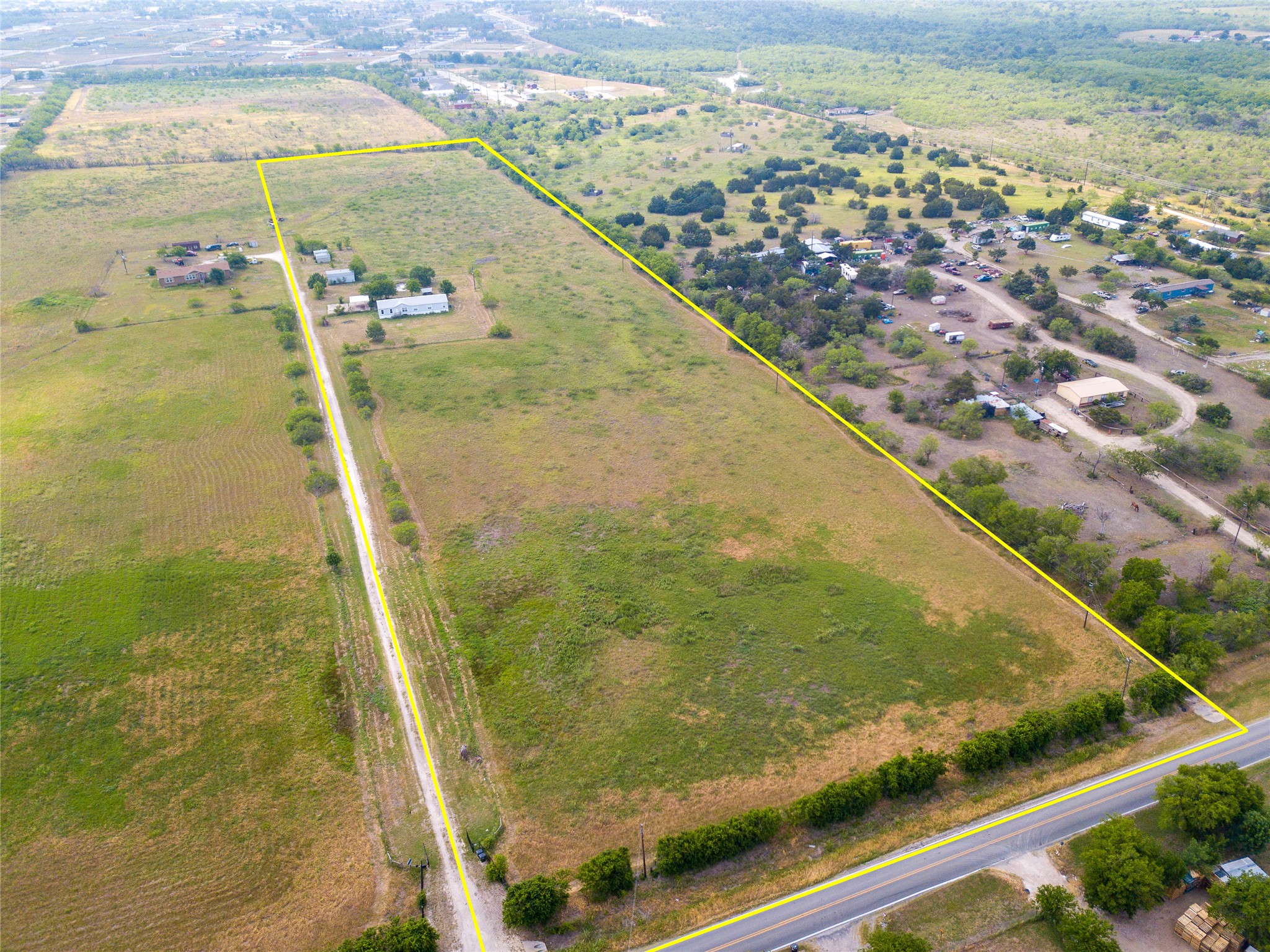 1 11209-tract Road Del Valle, TX 78617 - Photo 2 of 39 View of rural area with property parcel outlined