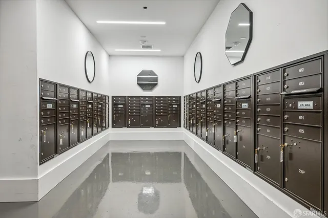 a front view of a building