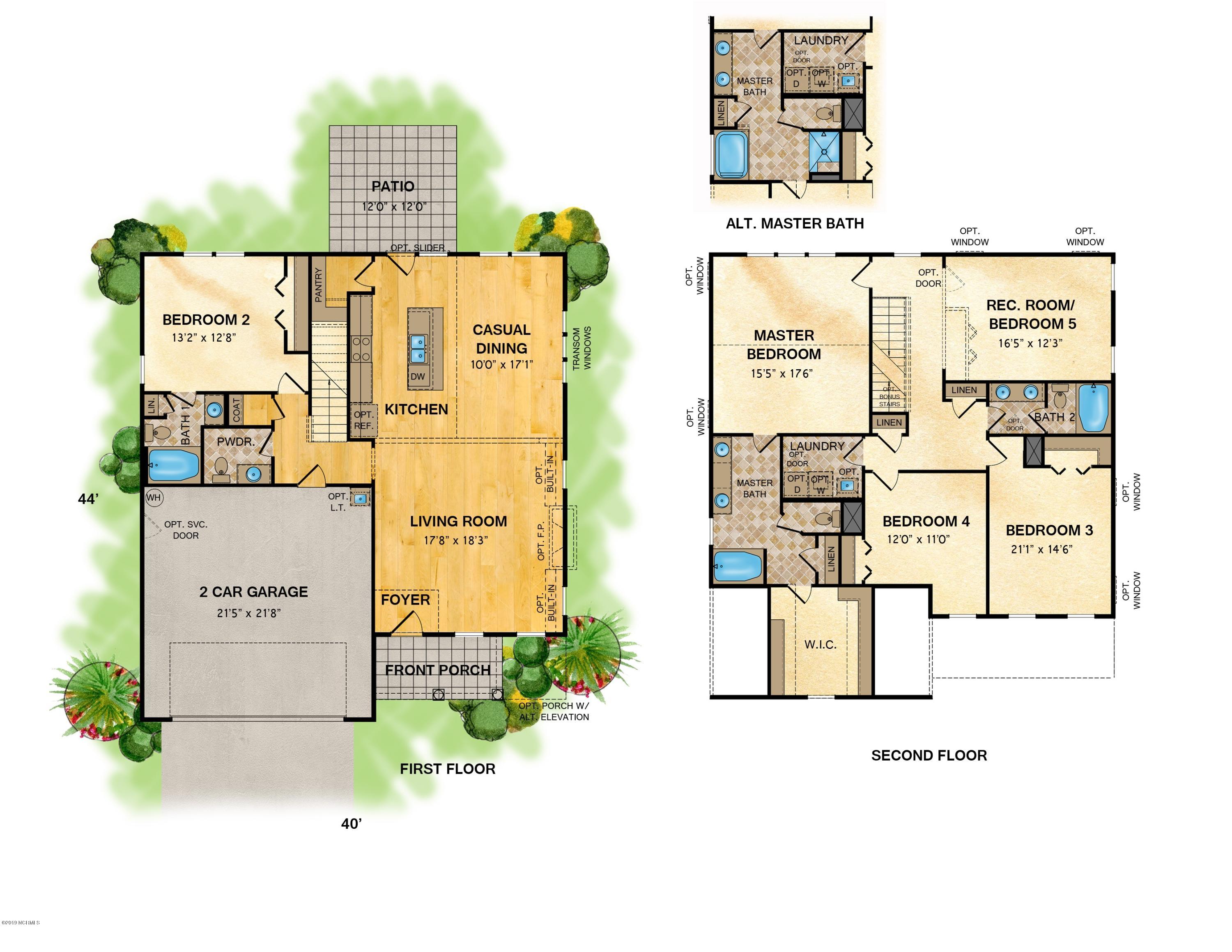 11 Violetear Ridge, Unit LOT #58 Hampstead, NC 28443 - Photo 37 of 37 Michigan I - Floor Plan
