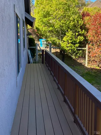 a view of mountain from a balcony
