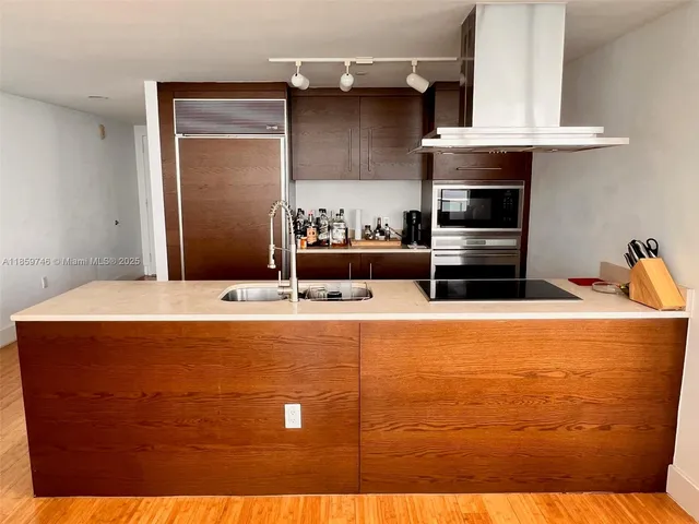 a view of kitchen appliances