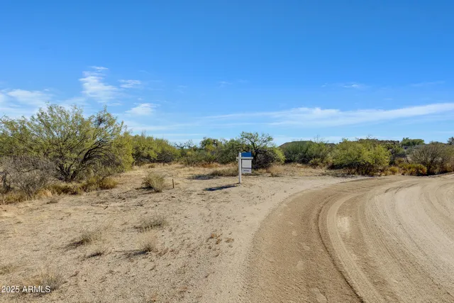 a view of a field with an ocean