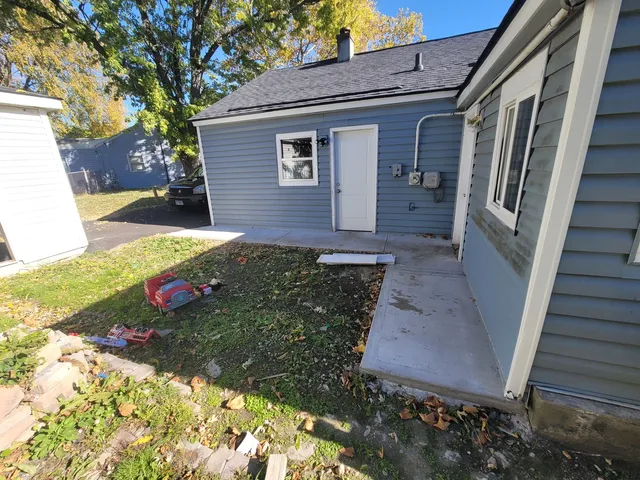 a view of a backyard with of the house