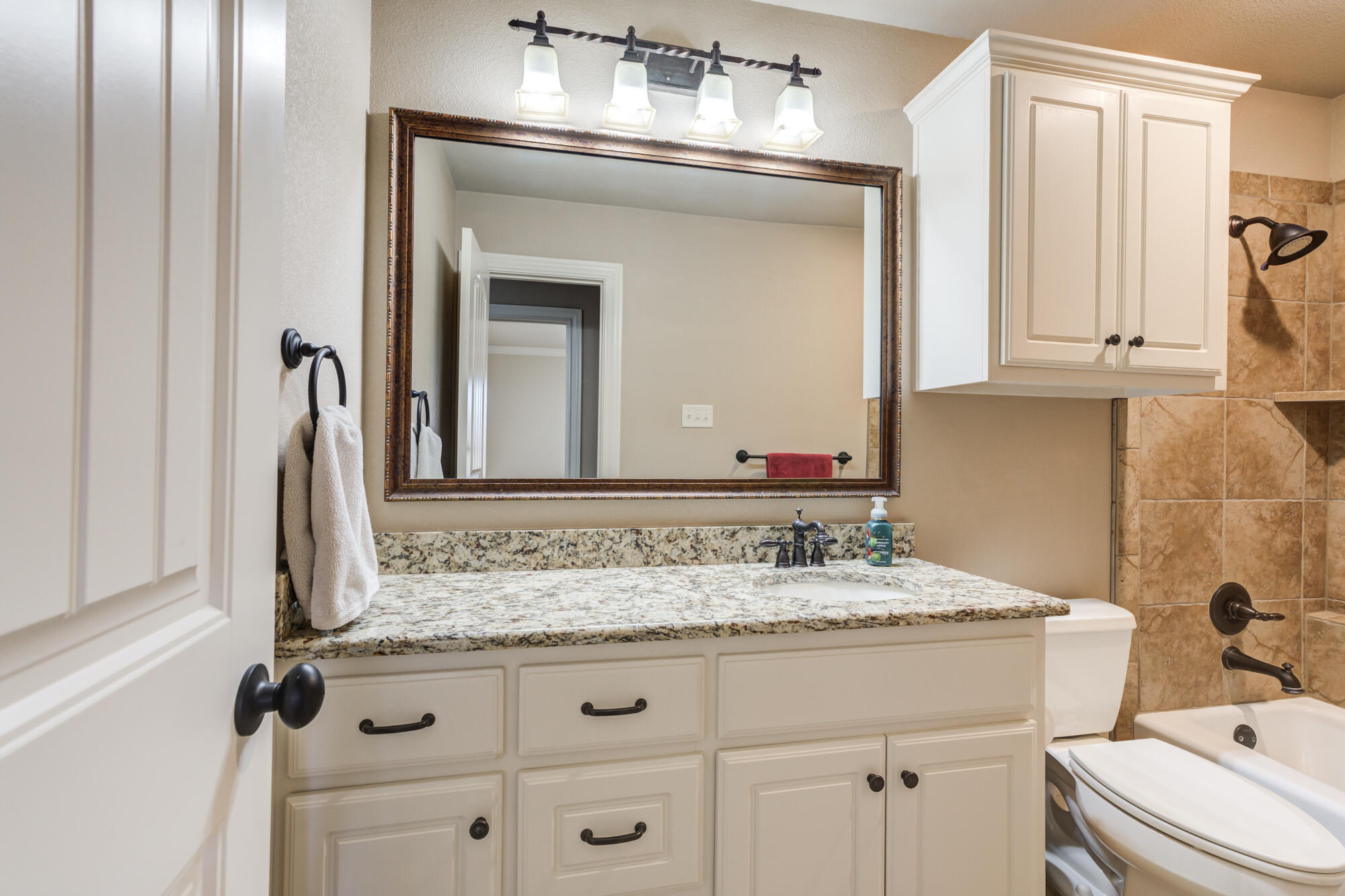 3206 County Road 7610 Lubbock, TX 79423 - Photo 50 of 93 a bathroom with a sink and a mirror