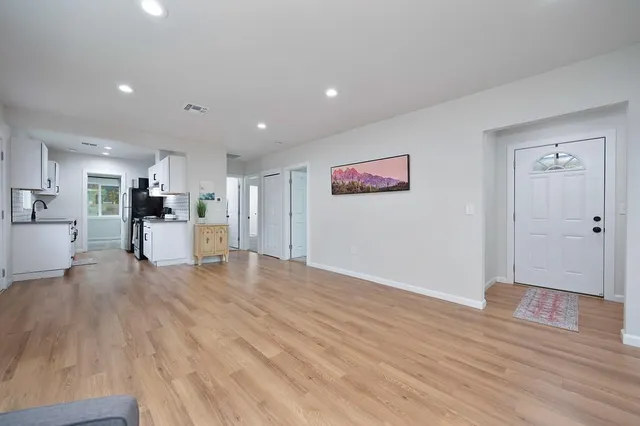 an empty room with a window