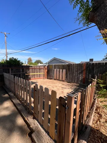 a view of empty room with racks