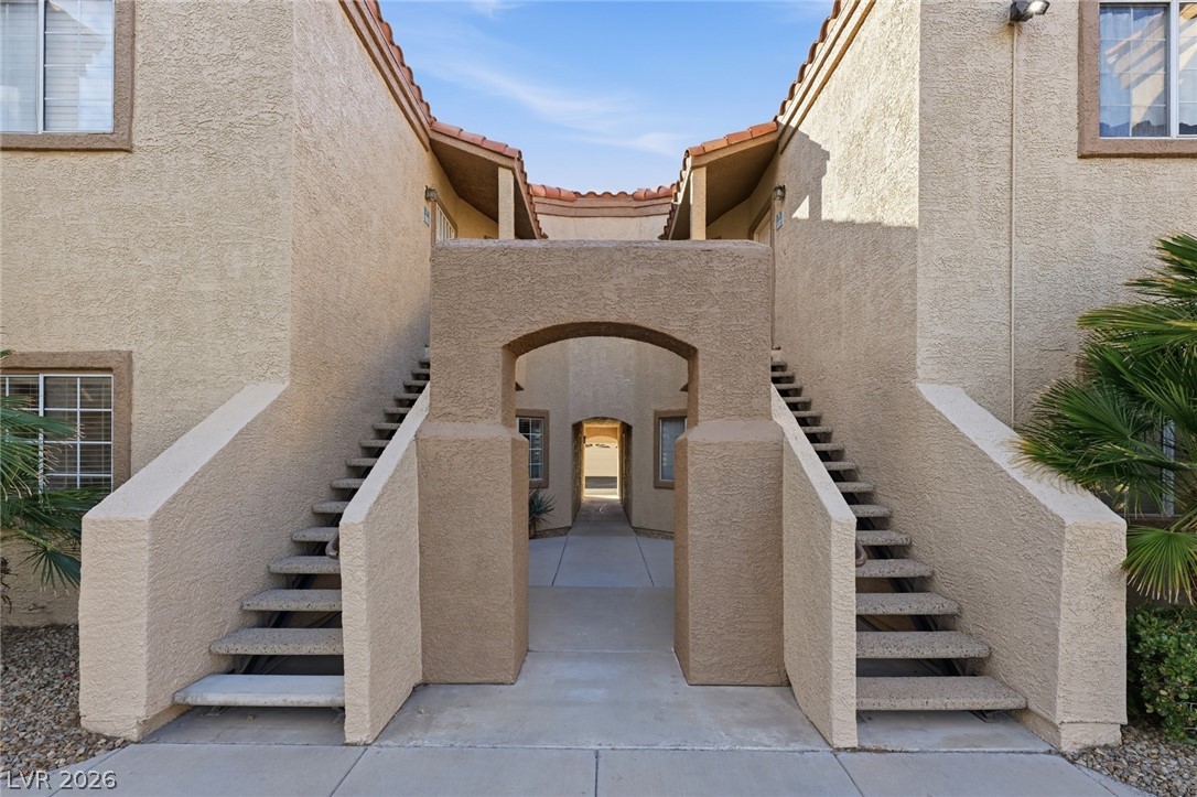 1851 Hillpointe Road, Unit 1311 Henderson, NV 89074 - Photo 3 of 47 Entrance to property with stucco siding and a tile roof