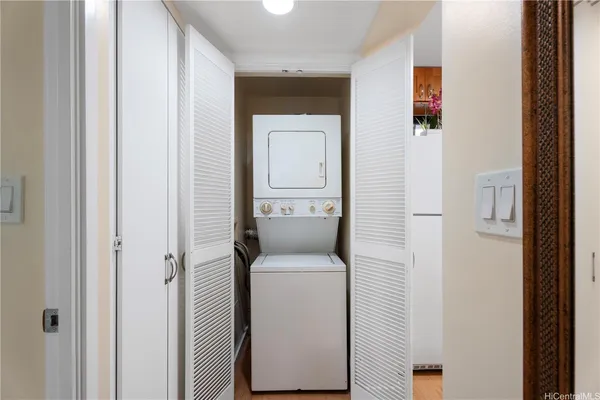 a utility room with a washer and dryer