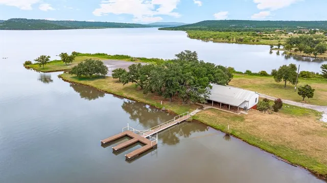 a view of a lake with outdoor space