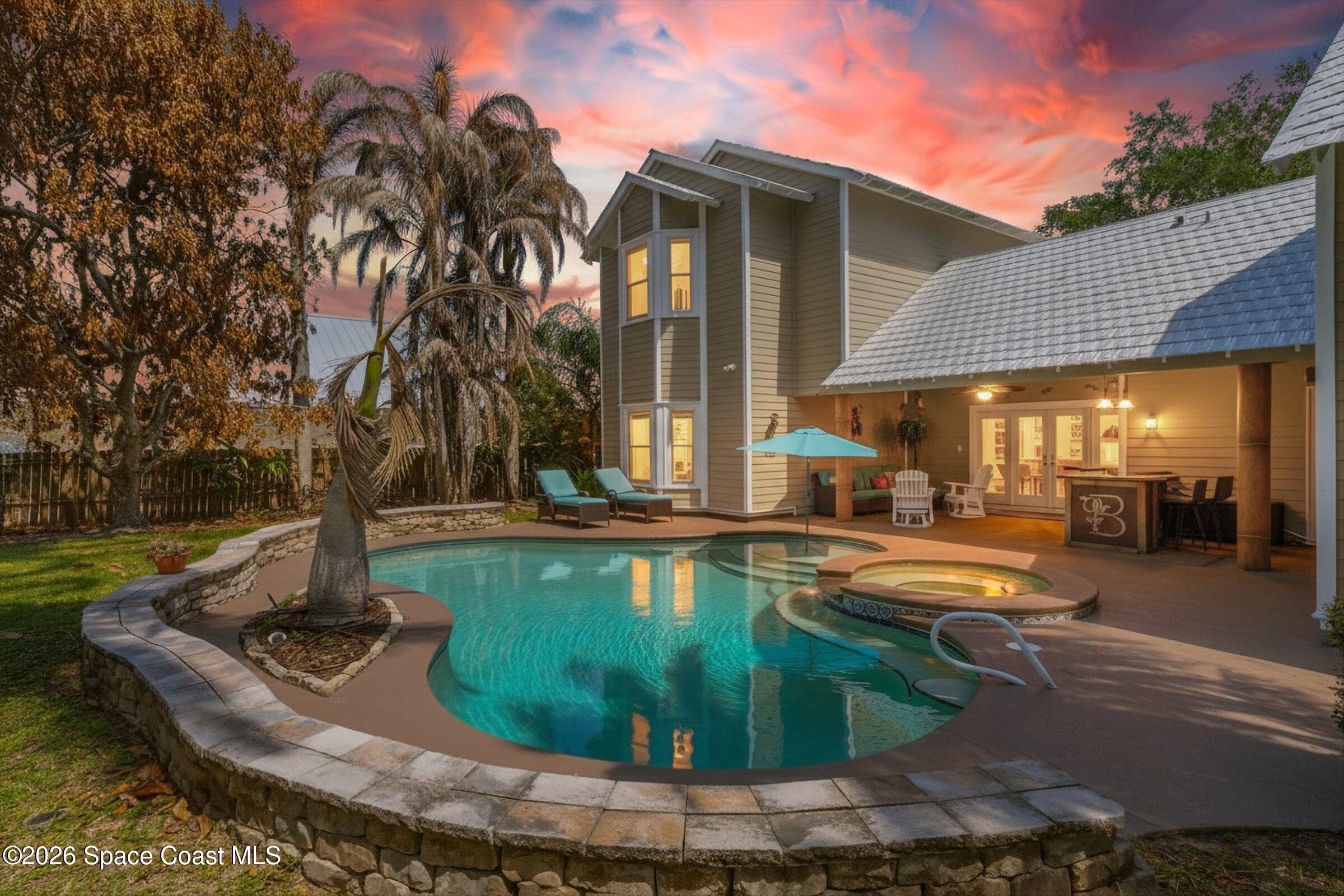 409 Rockledge Drive Rockledge, FL 32955 - Photo 63 of 87 Home at Dusk