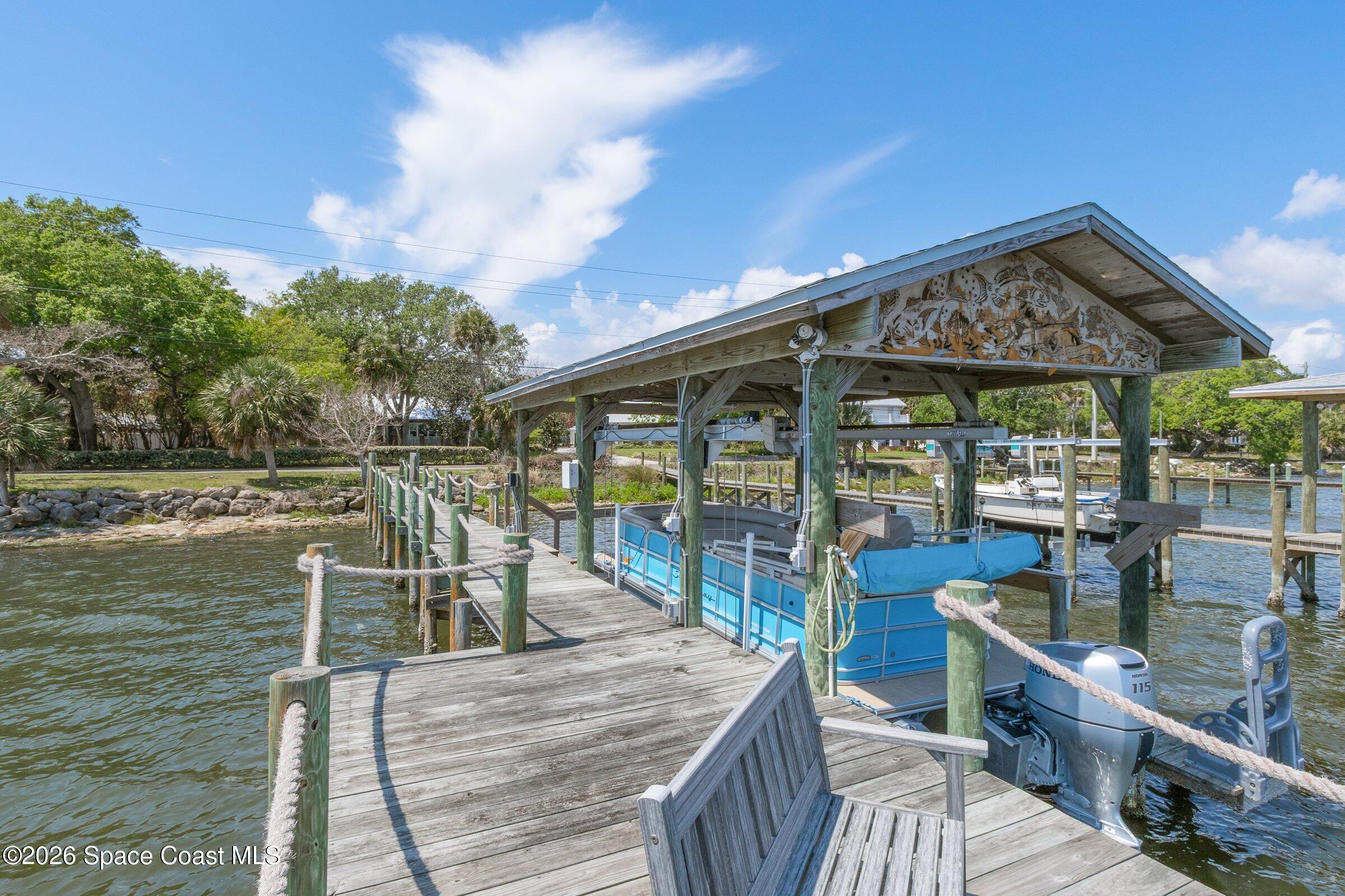 409 Rockledge Drive Rockledge, FL 32955 - Photo 10 of 87 Custom Dock w/ Intricate Woodwork