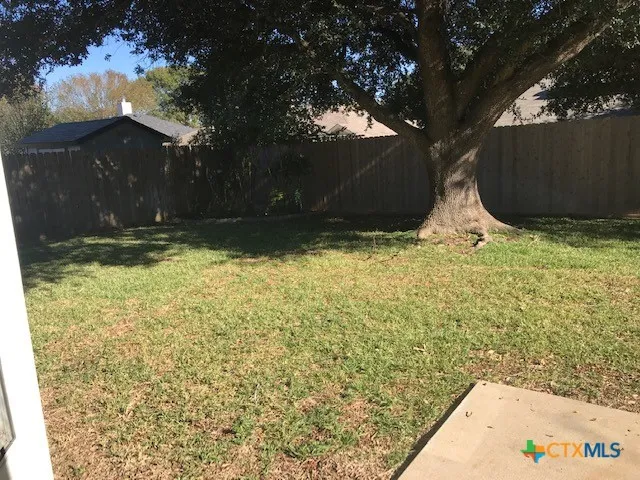 a backyard of a house