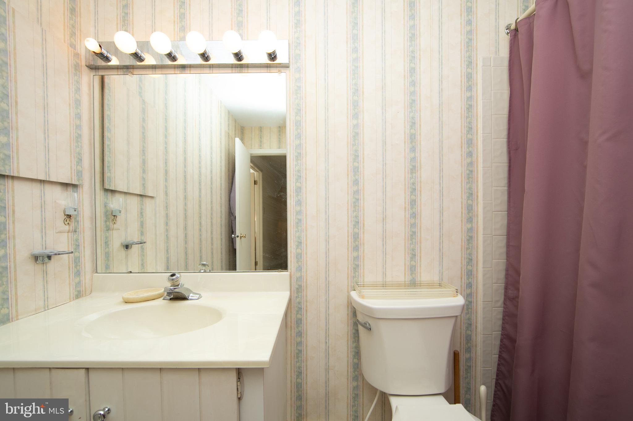 1 Crofton Commons Cherry Hill, NJ 08034 - Photo 27 of 40 a bathroom with a sink a toilet and shower curtain