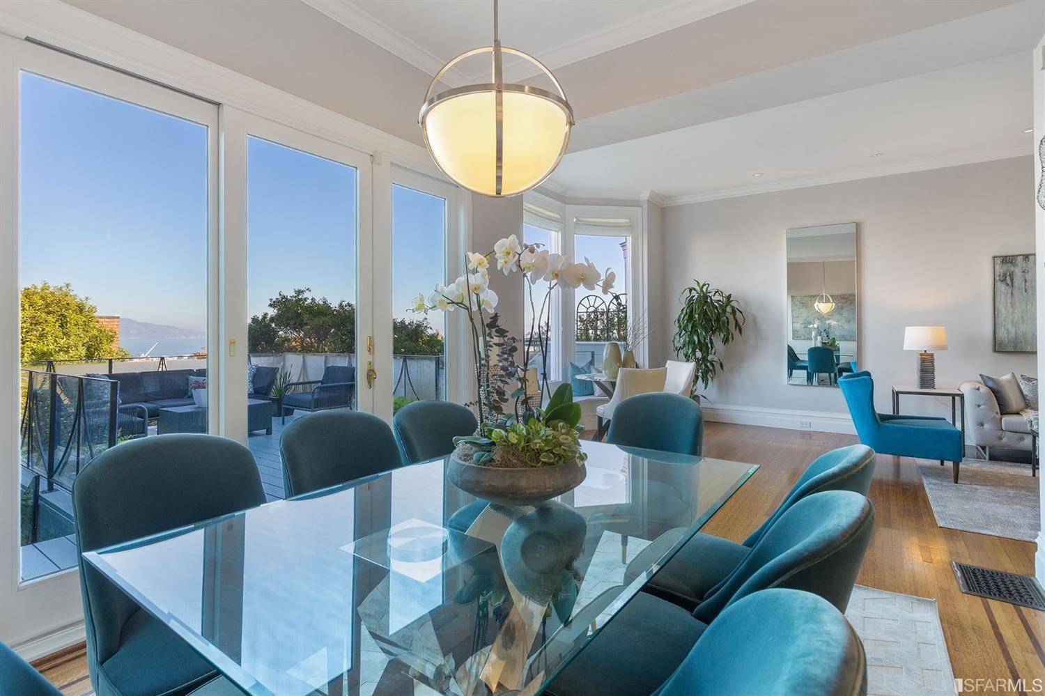 2526 Union Street San Francisco, CA 94123 - Photo 20 of 78 a view of a dining room with furniture and a potted plant