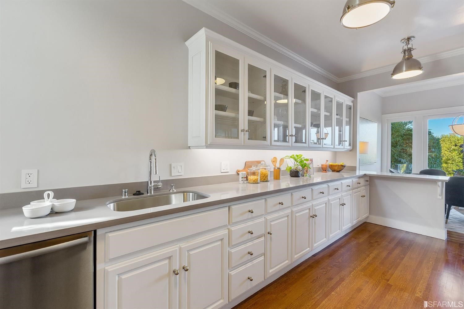 2526 Union Street San Francisco, CA 94123 - Photo 24 of 78 a spacious bathroom with double vanity and a wooden floor