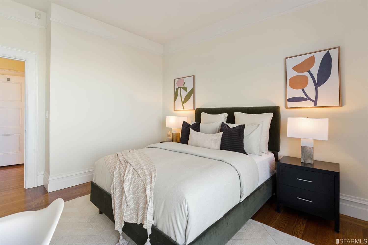 2526 Union Street San Francisco, CA 94123 - Photo 44 of 78 a bed room with a bed and a night stand