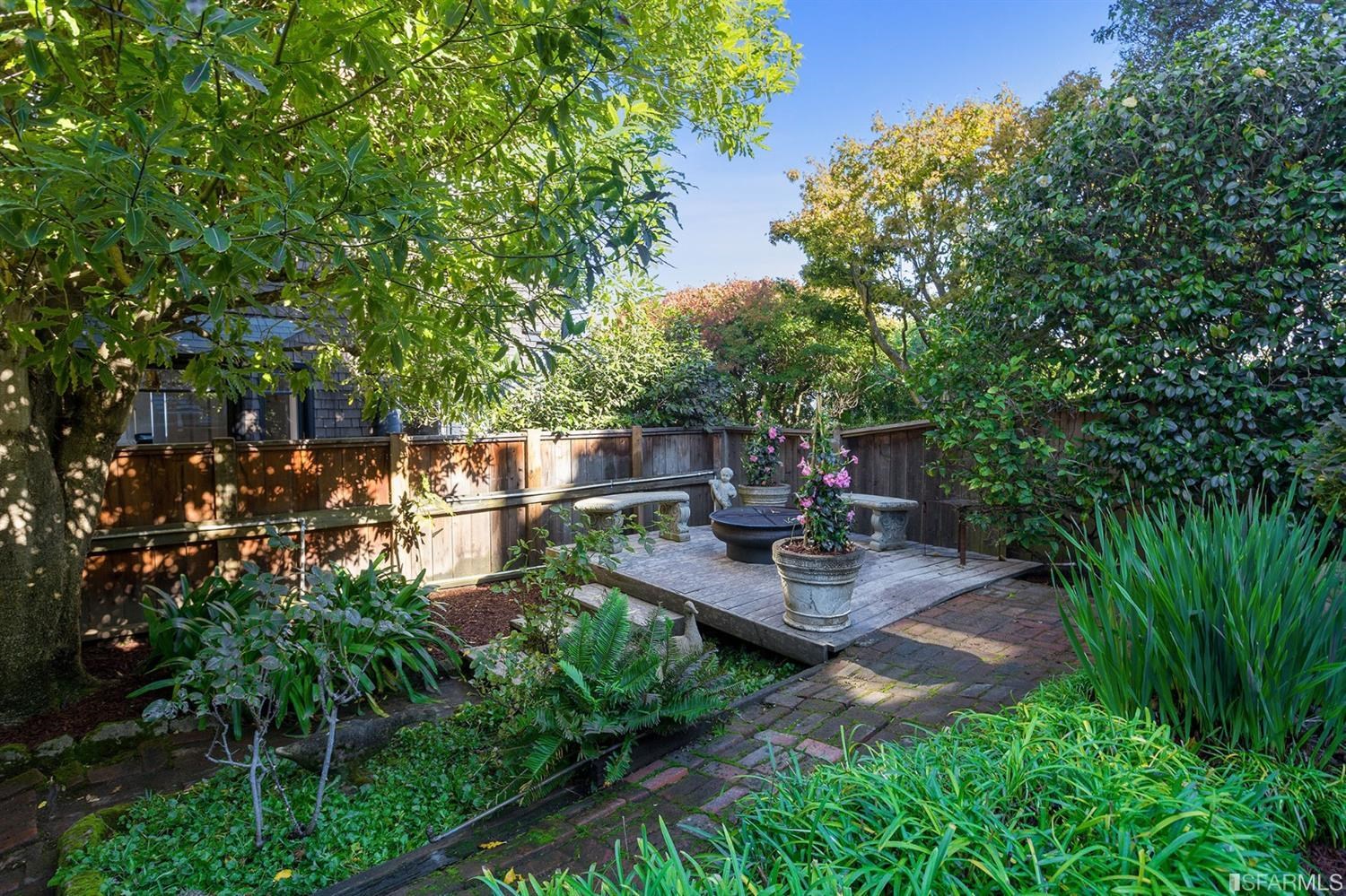 2526 Union Street San Francisco, CA 94123 - Photo 61 of 78 a view of backyard with sitting area and outdoor seating