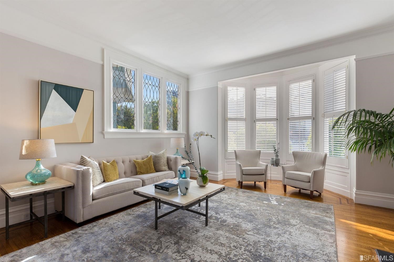 2526 Union Street San Francisco, CA 94123 - Photo 7 of 78 a living room with furniture and a large window